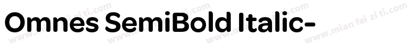 Omnes SemiBold Italic字体转换